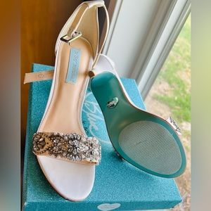 Betsey Johnson Ivory Bridal Heels